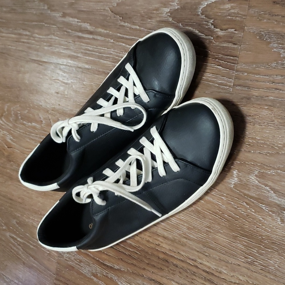 (9) Old Navy Color Block Lace Up Black Jack Court Sneakers Preppy Streetwear